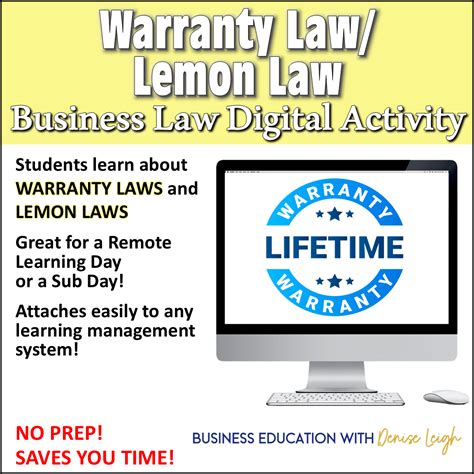 Lemon Law Warranty Law - Introduction To Business Law Entrepreneurship ...