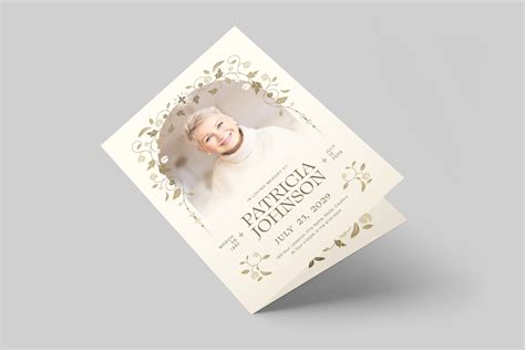 Elegant Funeral Program Template [AI,EPS] - BrandPacks