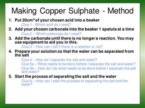 Making Copper Sulphate Required Practical 的图像结果