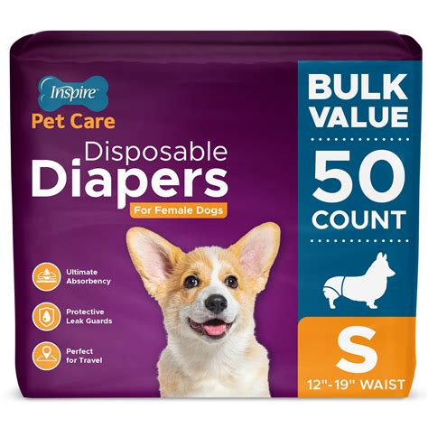 Inspire Pet Care Dog Diapers Female | Bulk Value Doggie Diapers for ...
