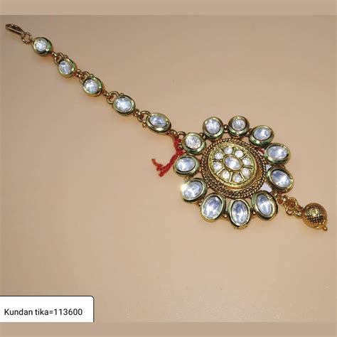 Padmawati Bangles Gold Plated Meenakari And White Kundan Maang Tikka ...