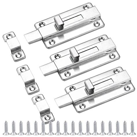 Yuzhou 3 Pcs Bedroom Door Lock 4 Inch Sliding Door | Desertcart INDIA