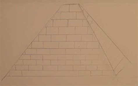 Pyramid drawing: Easy, Simple, Step by Step and Line