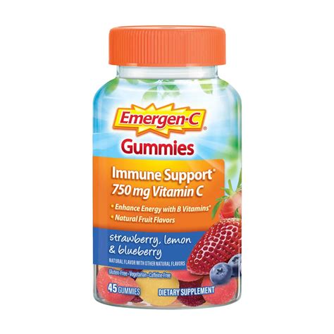 Buy Emergen-C Gummies Vitamin C 750mg Immune Support (45 Count ...
