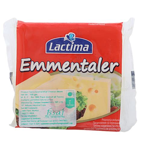Buy Lactima Cheese Slice Emmentaler 130 Gm Online At Best Price of Rs ...