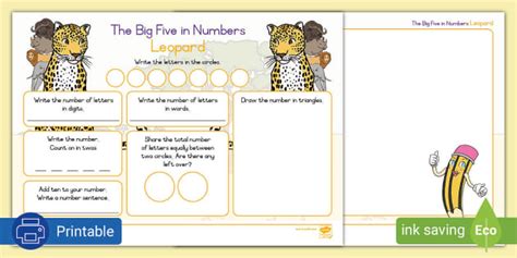 Grade 2 Maths: Describing Numbers: Leopard