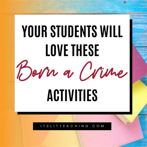 Your Students Will Love These Born a Crime Activities - It's Lit Teaching