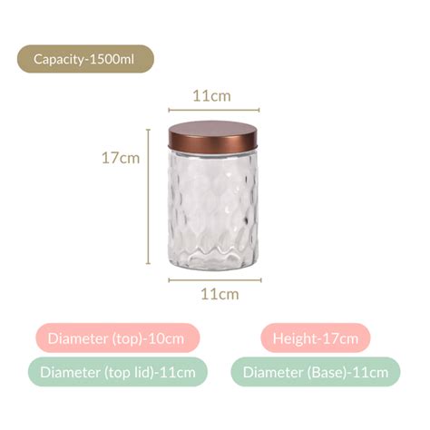 Set Of 4 Honeycomb Design Airtight Jar 1500ml Online - Premium Airtight ...