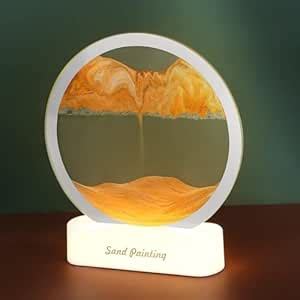 KANUPRIYA Moving Sand Art Picture Glass Liquid Painting 3D Natural ...