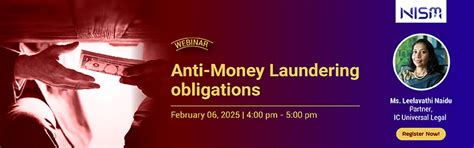 Webinar on Anti-Money Laundering obligations - National Institute of ...