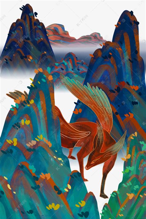 山海经神兽猼訑插画图片下载-正版图片401740735-摄图网