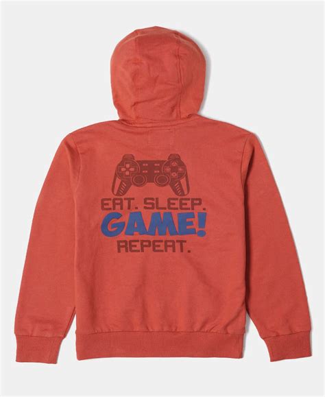 Buy Boy's Super Combed Cotton French Terry Graphic Printed Hoodie ...