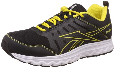Buy Reebok Men's Real Active Black, Yellow and White Running Shoes - 13 ...
