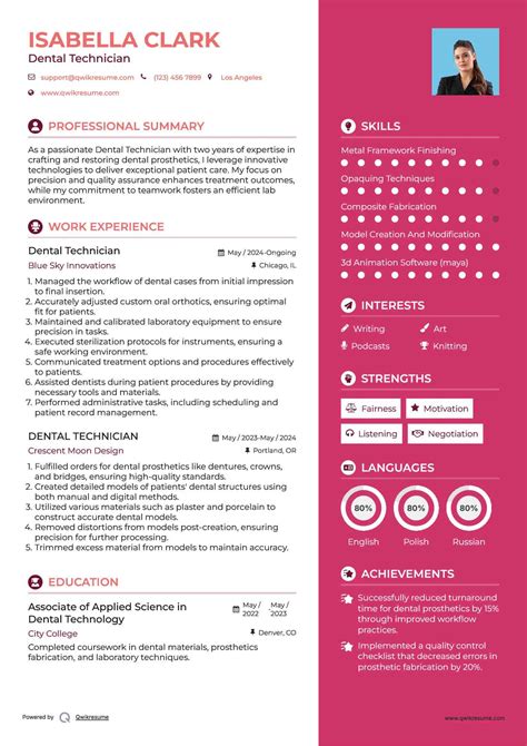10+ Dental Technician Resume Samples & Templates for 2025