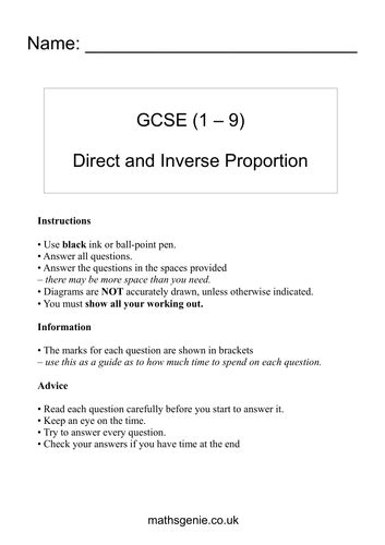 Image result for Direct and Inverse Proportion Lesson