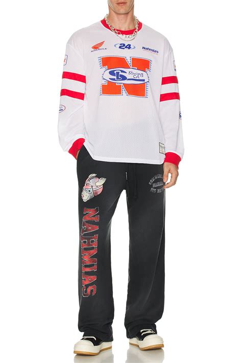 Nahmias Racing Mesh Jersey in White | FWRD