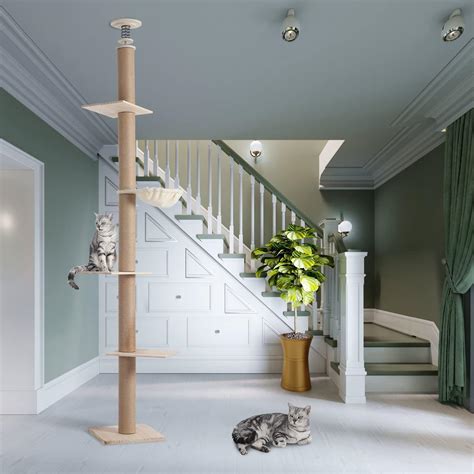 Amazon.com : LUCKUP Floor to Ceiling Cat Tree 5-Tier Cat Tower for ...
