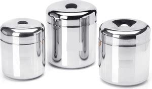 Silvester Steel Tea Coffee & Sugar Container - 600 ml, 400 ml, 260 ml ...