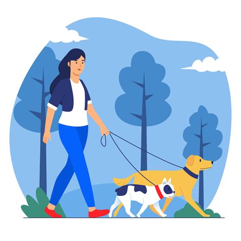 Clipart Dog Walker
