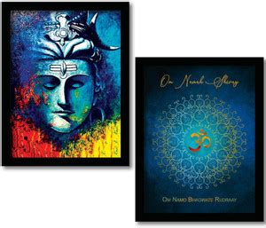 Lord Shiva With Om Namah Shivay Wall Poster / Paintings / Wall Art For ...
