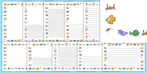 Page Borders to Support Teaching on Commotion In The Ocean