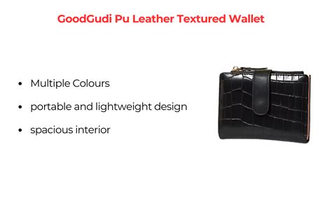 Buy GoodGudi Pu Leather Textured Wallet Small Size Blackcolor at Amazon.in