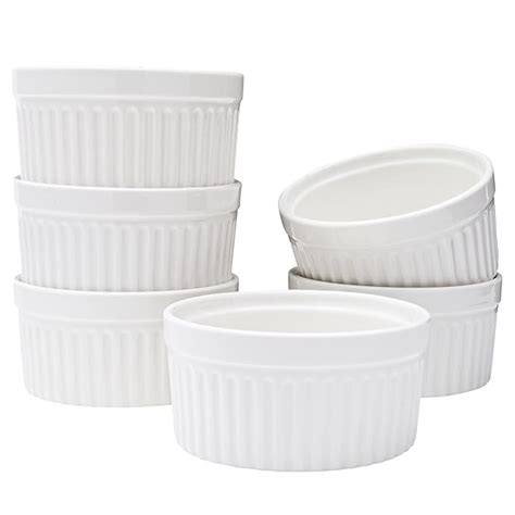 Buy Vikko White Ramekin, Set of 6 Fine Porcelain Ramekins, Stackable 4 ...