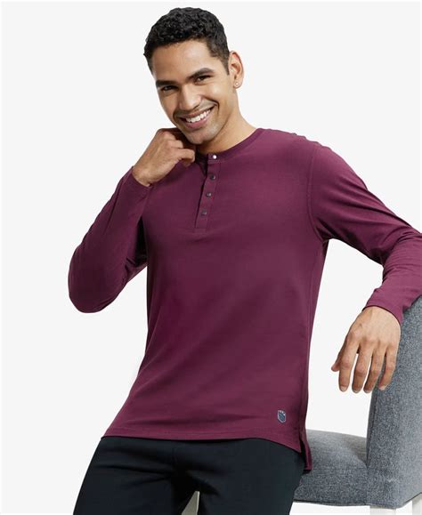 Buy Super Combed Cotton Rich Solid Full Sleeve Henley T-Shirt - Wine ...