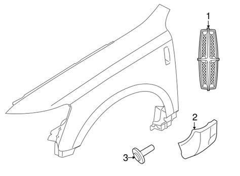 Genuine OEM Ford Part - Ornament Front Fender AE9Z-16178-A | Genuine ...