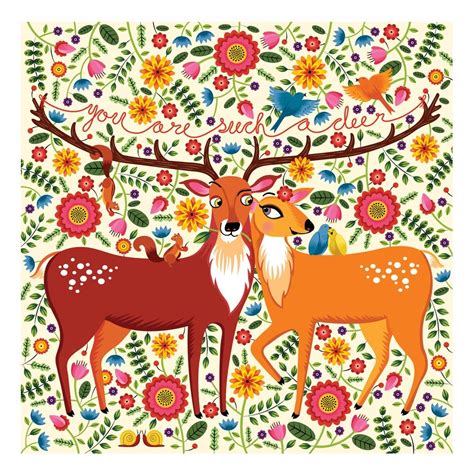 Chumbak Deerly in Love Print Wall Art : Amazon.in: Home & Kitchen