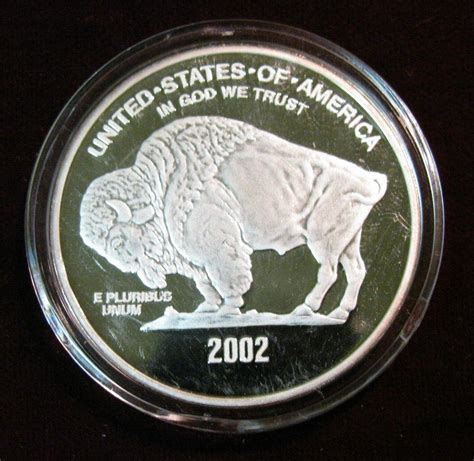 1227. 2002 Silver Buffalo Copy of Buffalo Nickel. Encapsulated.