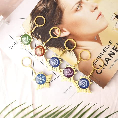 Buy DS Genshin Impact Vision Keychain God's Eye Inazuma Luminous ...