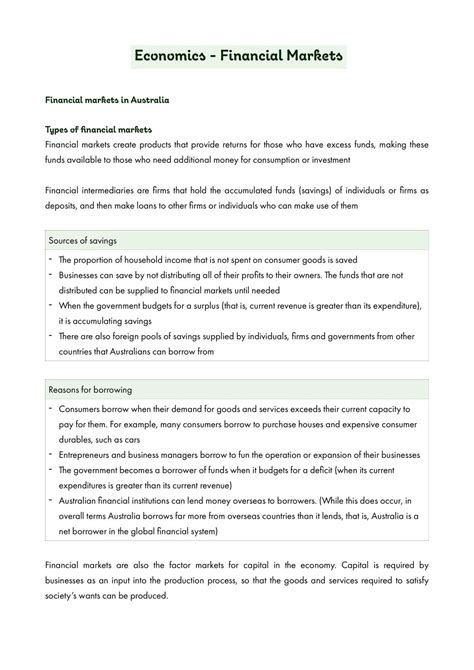 Image result for Financial Markets Tutor2u