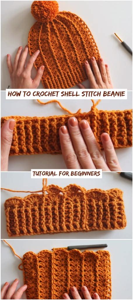 Shell Stitch Baby Hat Tutorial 的图像结果