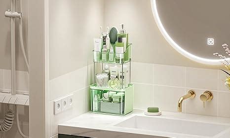 Dravina 3-Tier Makeup Organizer Storage Box | Vanity Tray for Cosmetics ...