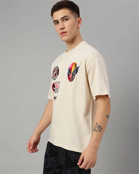 Deadpool & Wolverine Beige Oversized Tshirt Men – Free Authority