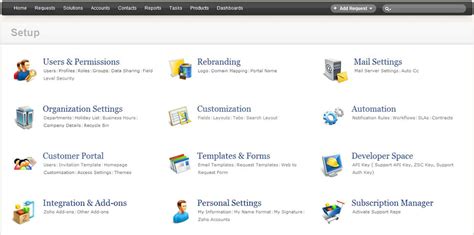 Image result for Zoho GUI