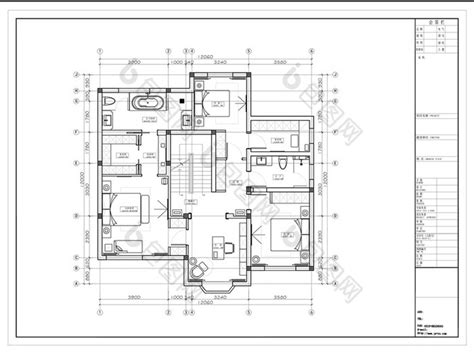 家装CAD图纸[15],美式风格4室2厅CAD施工图全套附效果图-齐生设计职业学校