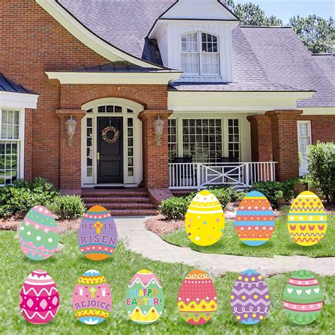 Amazon.com : 16PCS Easter Yard Signs Outdoor Decoration "HAPPY EASTER ...