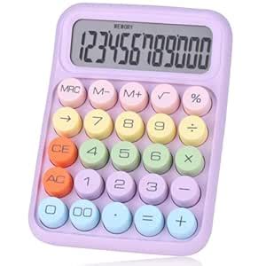 FunBlast Colorful Retro Calculator – Cute Pastel Button Calculator for ...