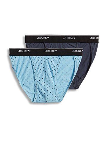 Buy Jockey Men's Underwear Elance String Bikini - 2 Pack, shadow blue ...