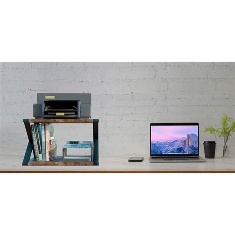 2-Tier Wood Under Desk Printer Table, Multi-Purpose Printer Shelf for ...