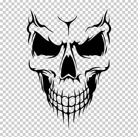 Black and White Skull Wall Decal