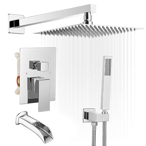 BWE A-95019 Shower Faucet Polished Chrome 1-handle Multi-function ...