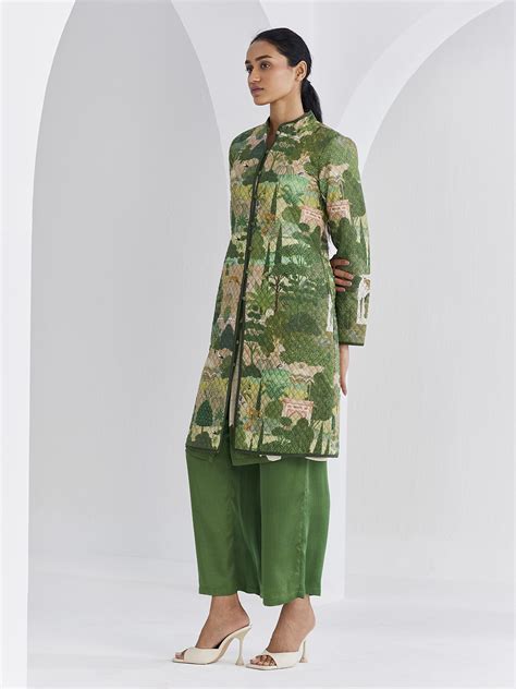 Buy Forest Green Quilted Jacket | Women’s Jacket Online : Ancestry