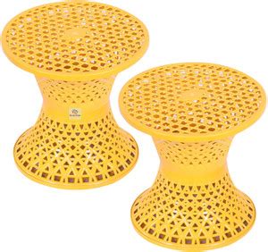 Heart Home Plastic Mesh Damroo Seating Stool|Both Sided Stool for ...