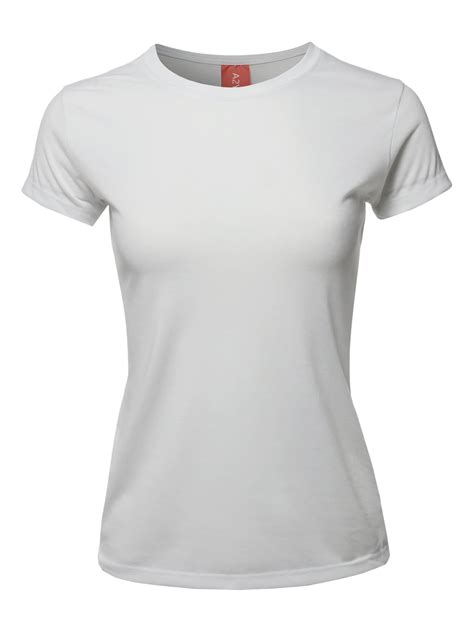 A2Y Women's Basic Solid Premium Short Sleeve Crew Neck T Shirt Tee Tops ...