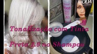 Matização Cabelo Platinado – Usando Coloração Preto Azulado | Cantinho ...