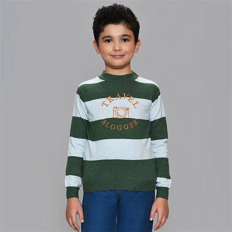 Mi Arcus - Adventure Blogger Striper Sweater - Sweater Full Sleeves