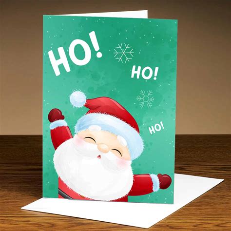 Buy and send Ho Ho Santa Christmas Card online from Giftcart.com with ...